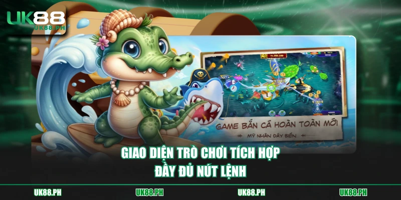 Giao diện trò chơi tích hợp đầy đủ nút lệnh